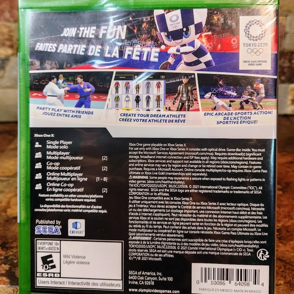 Tokyo 2020-Olympics • X-Box -One , X-Box - Series-X • Rated - Everyone • - Picture 2 of 3